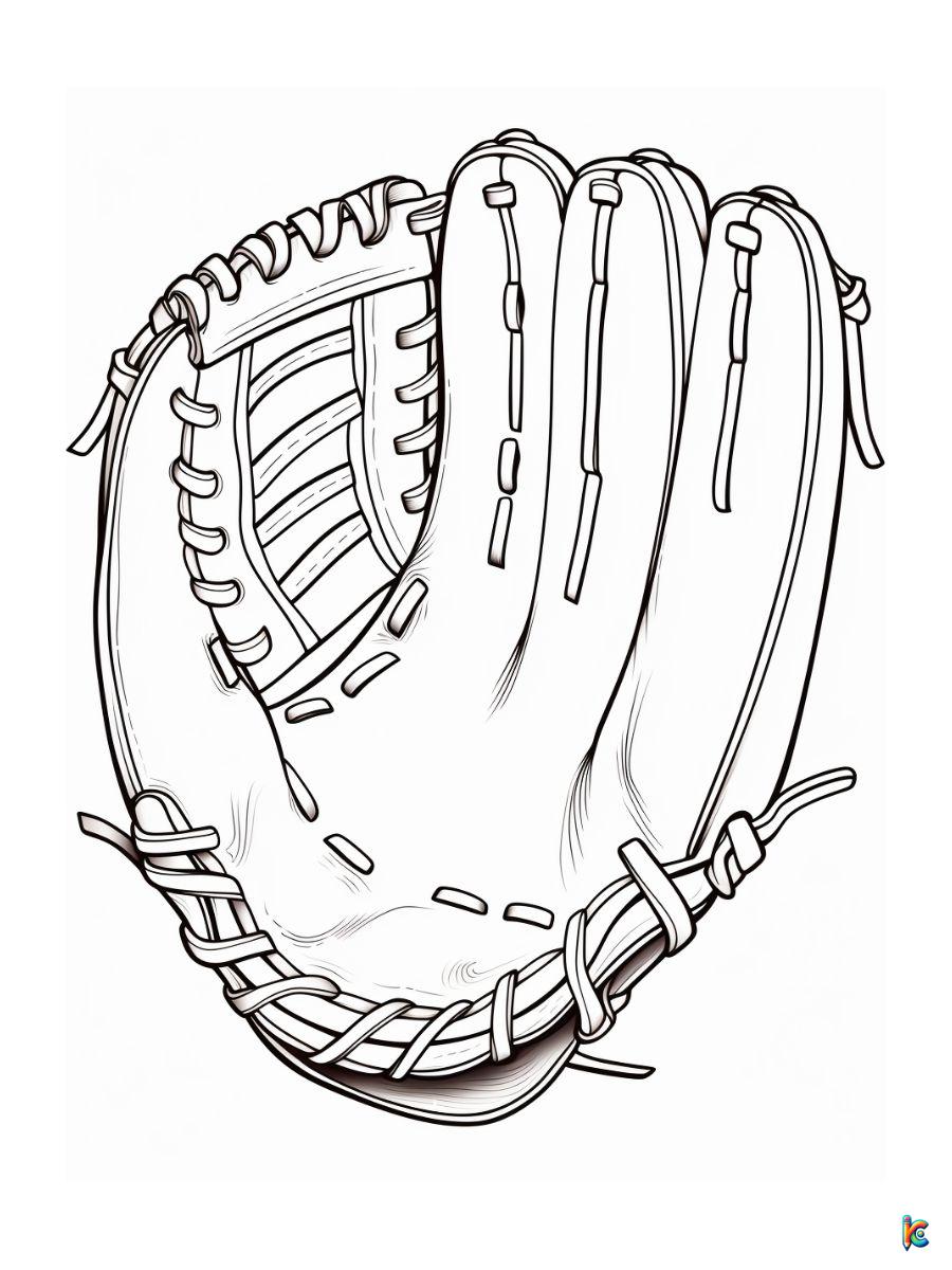 Baseball Glove Coloring Pages