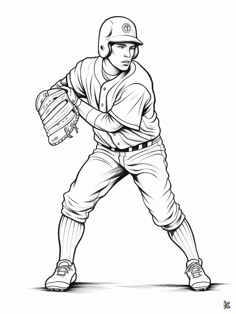 Baseball Player Ready to Catch Ball