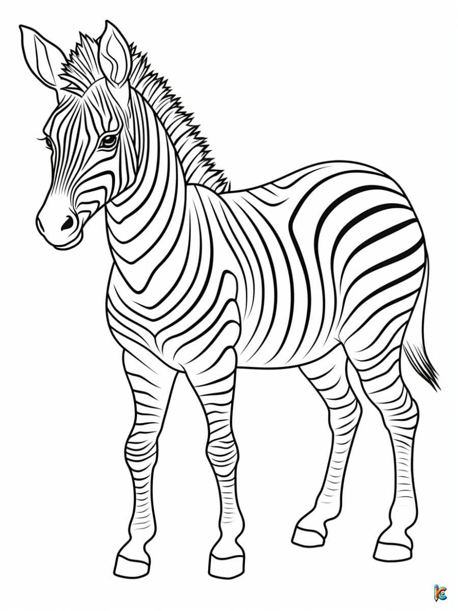 Beautiful Zebra Coloring Pages