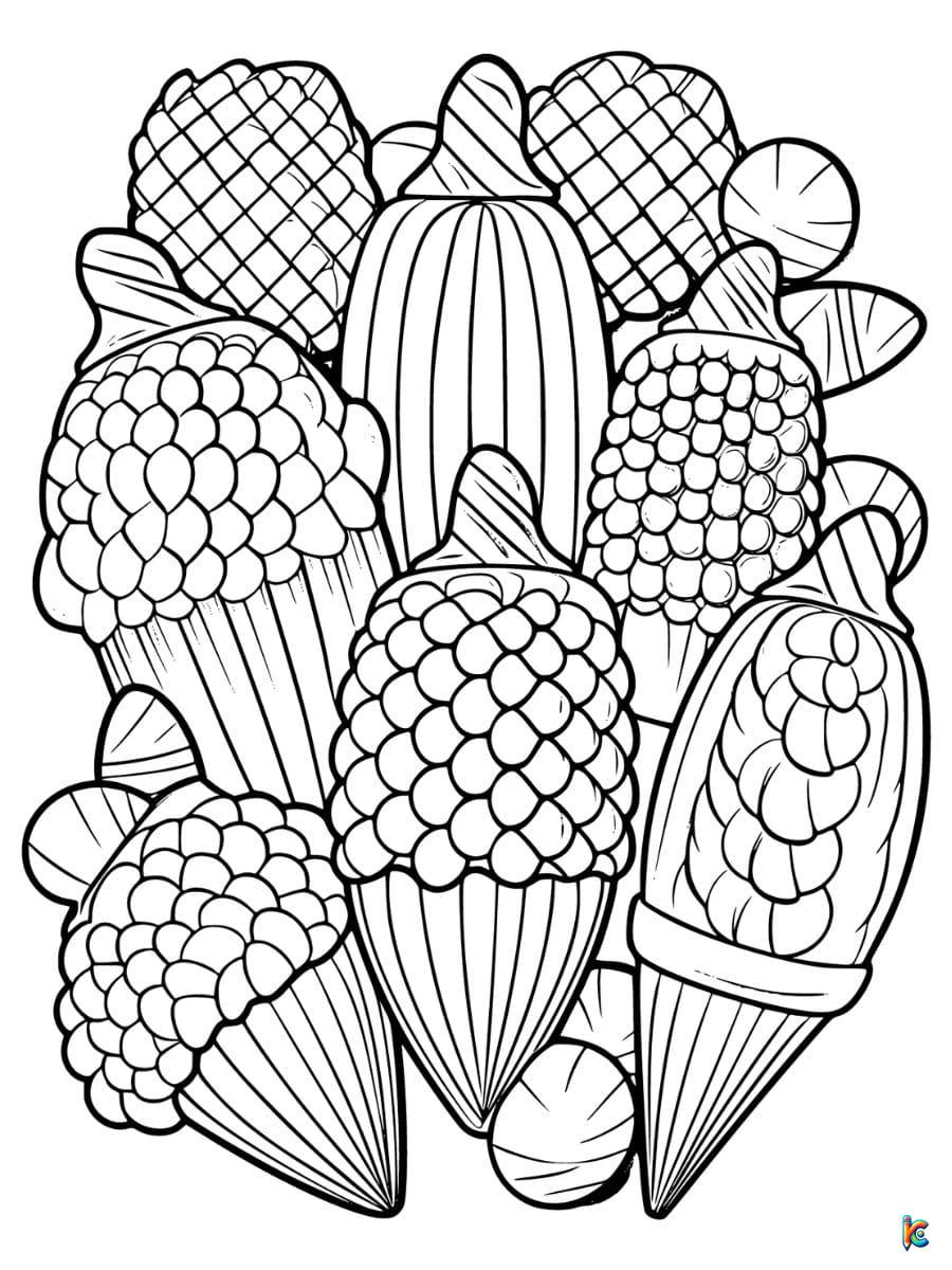 Candy Corn Coloring Pages