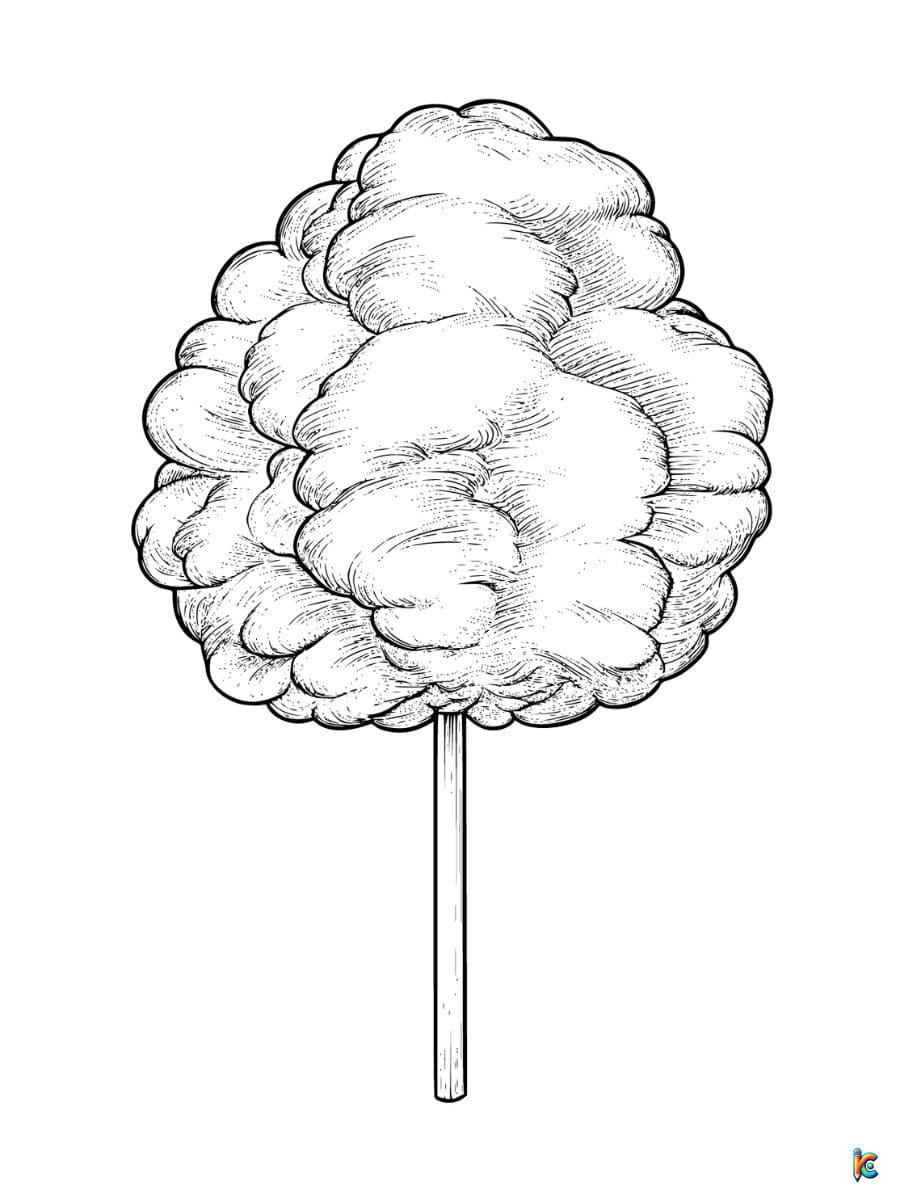 Cotton Candy Coloring Pages