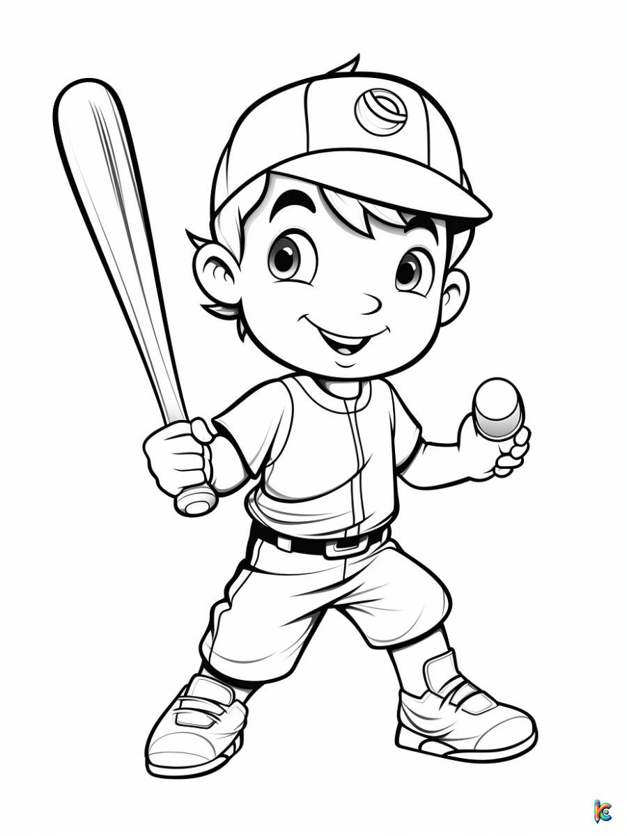 Cute Baseball Player kid