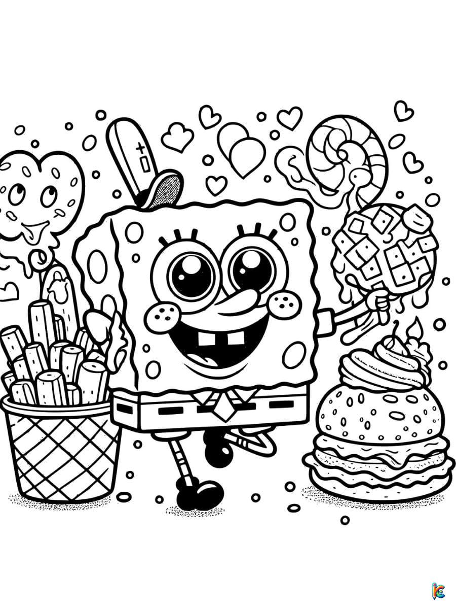 Cute spongebob coloring pages
