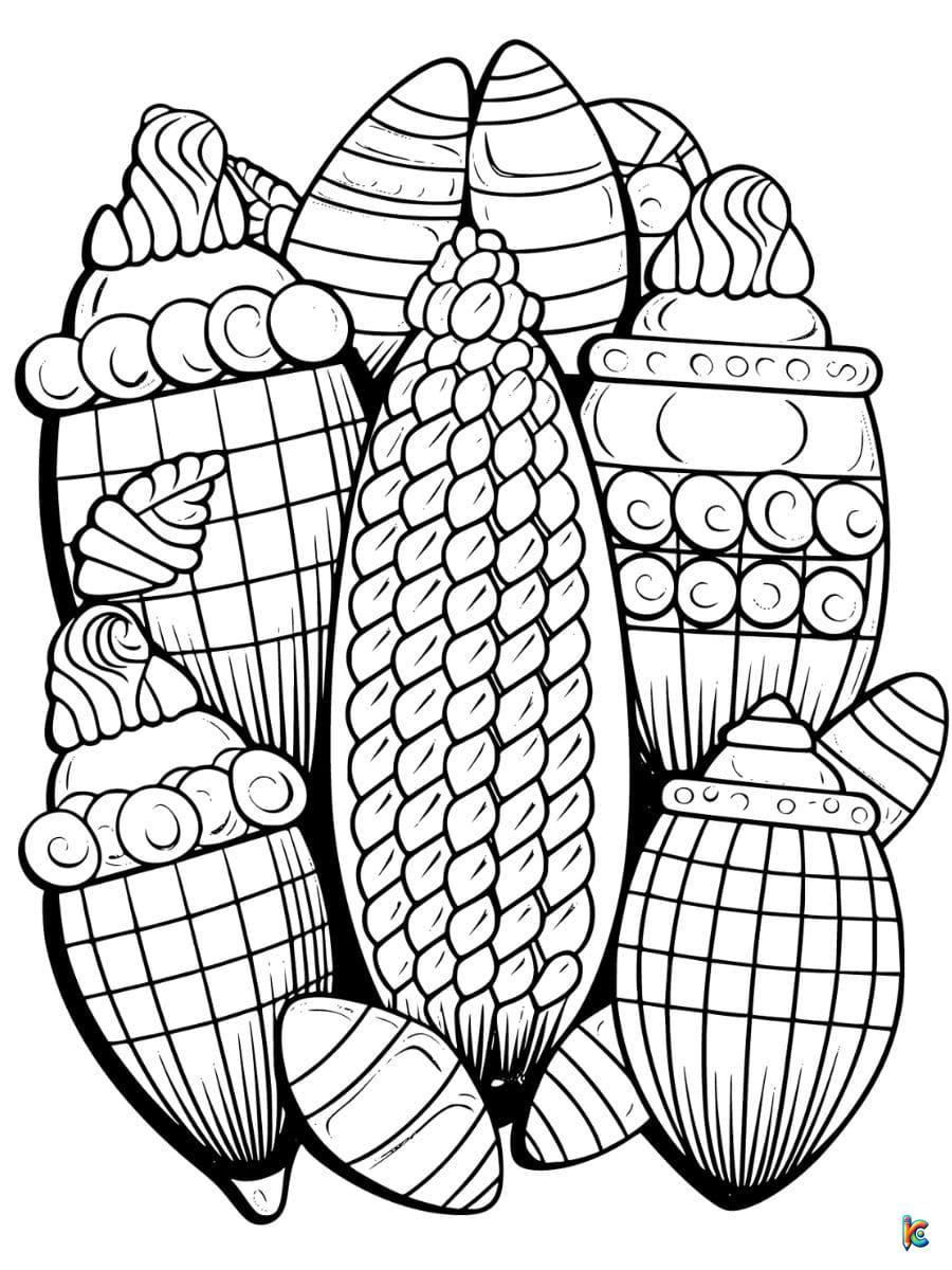 Difficult Candy Corn Coloring Pages