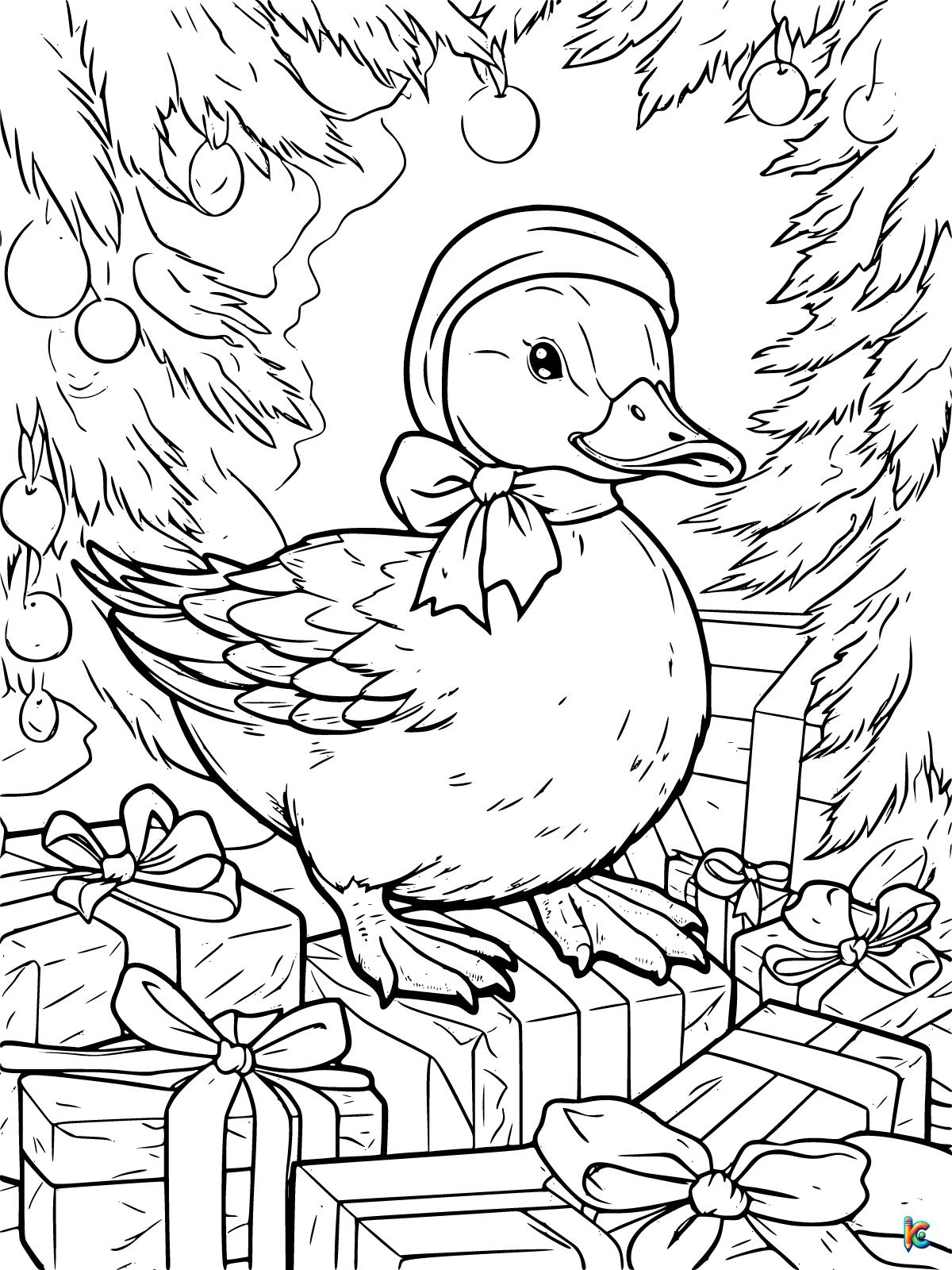Duck Christmas with Present