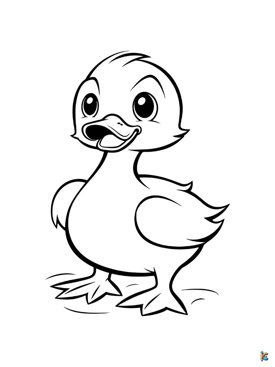Easy Duck Coloring Pages Printable