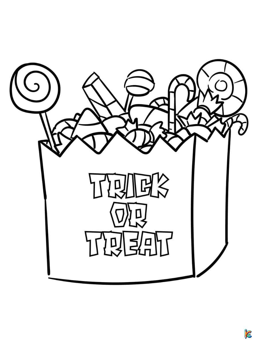 Halloween Candy Coloring Pages