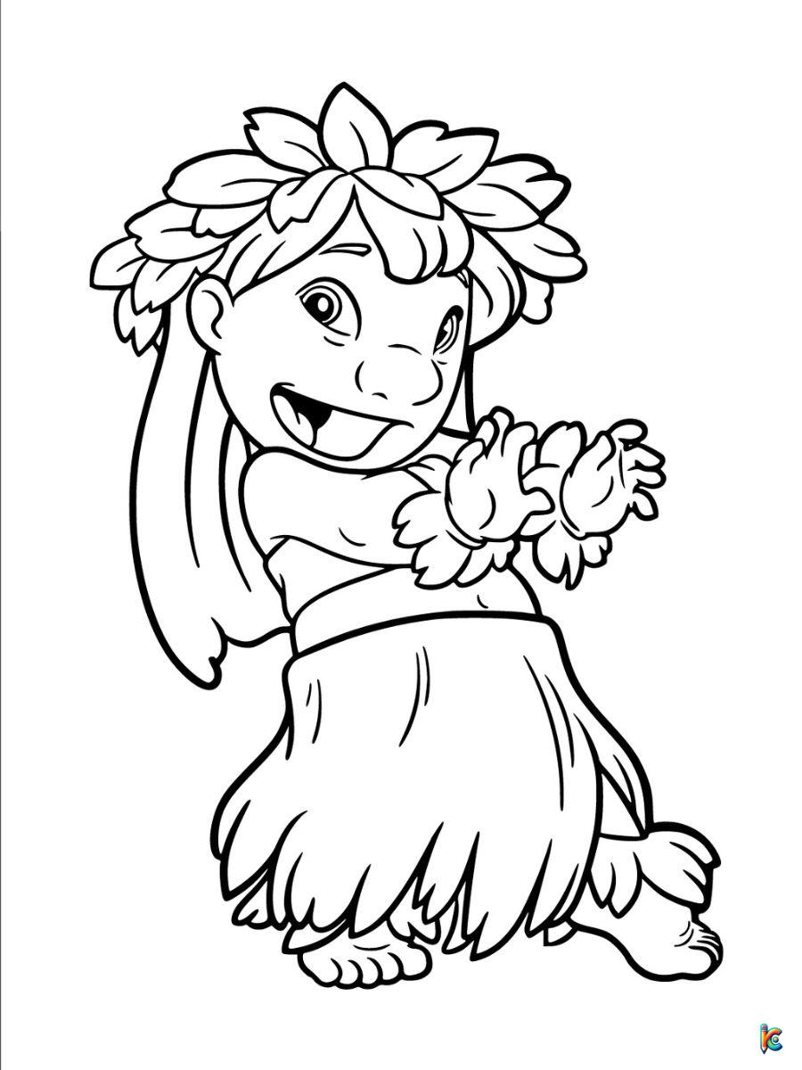 Lilo coloring page for kids