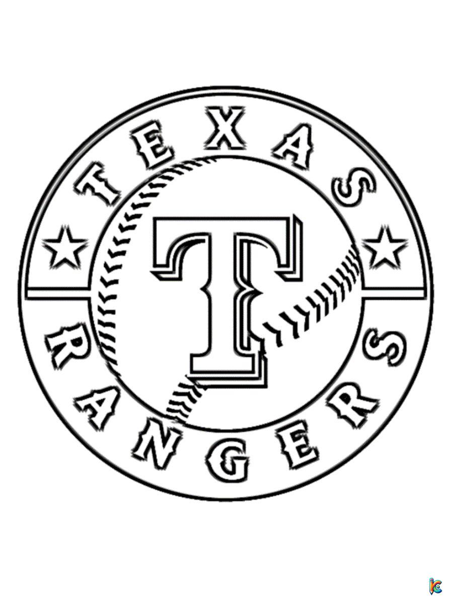 Logo Texas Rangers Coloring Pages