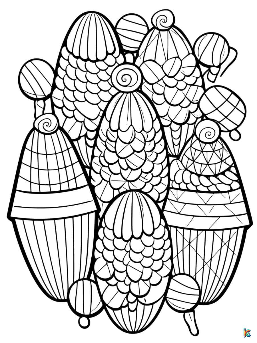 Mandala Candy Corn Coloring Pages