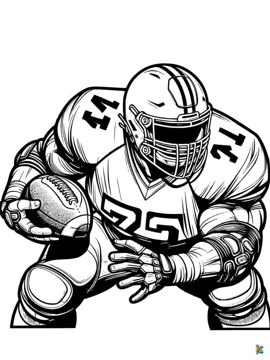 Offensive Guard Player Coloring Pages