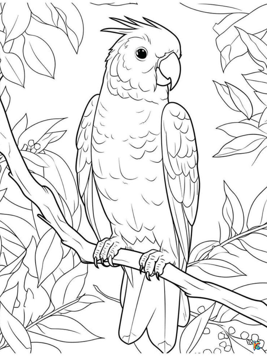 Parrot Coloring Pages free