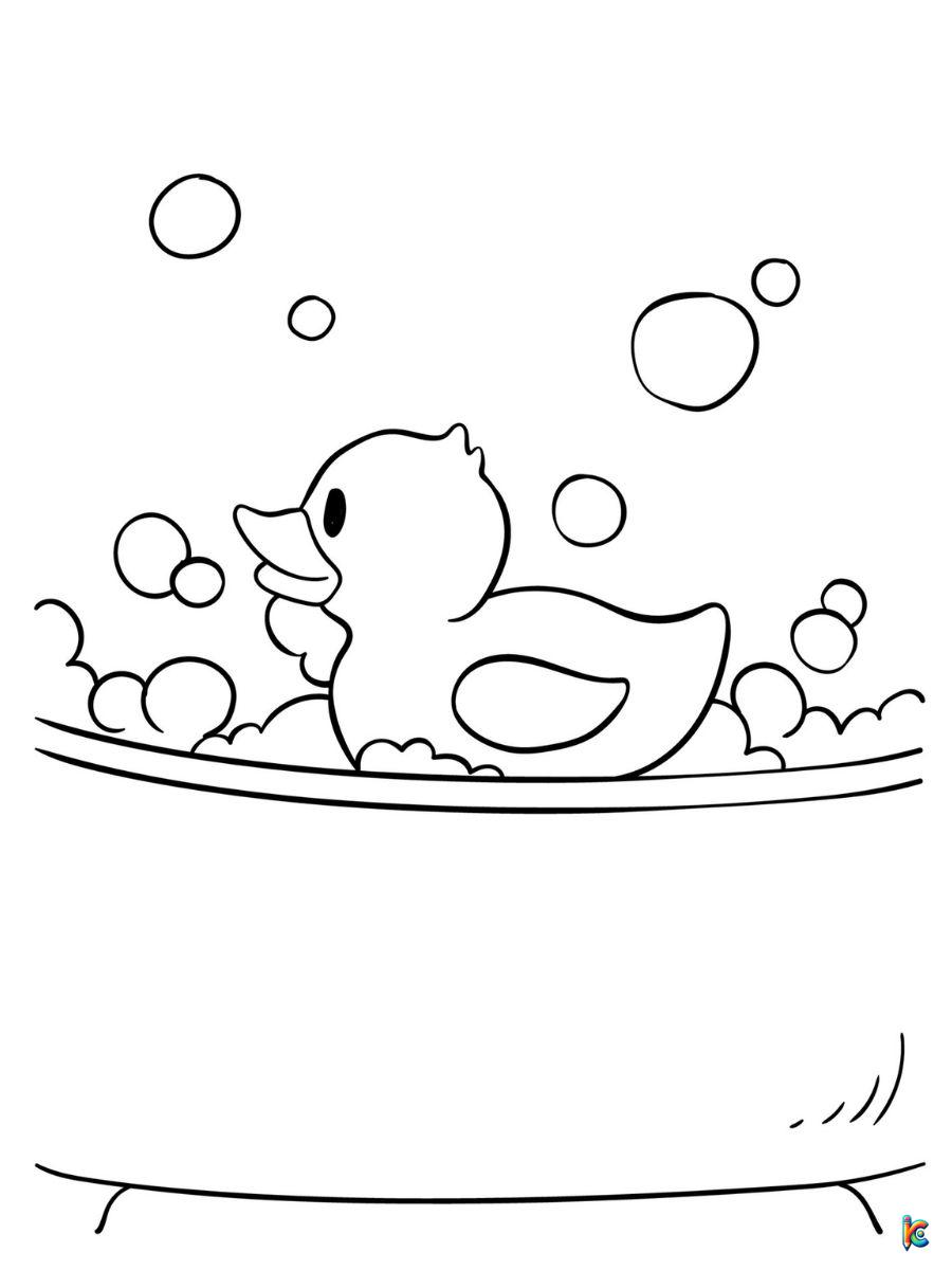 Rubber Duck On Bathtub