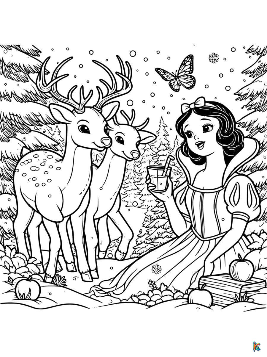 Snow White and Deers on Jungle
