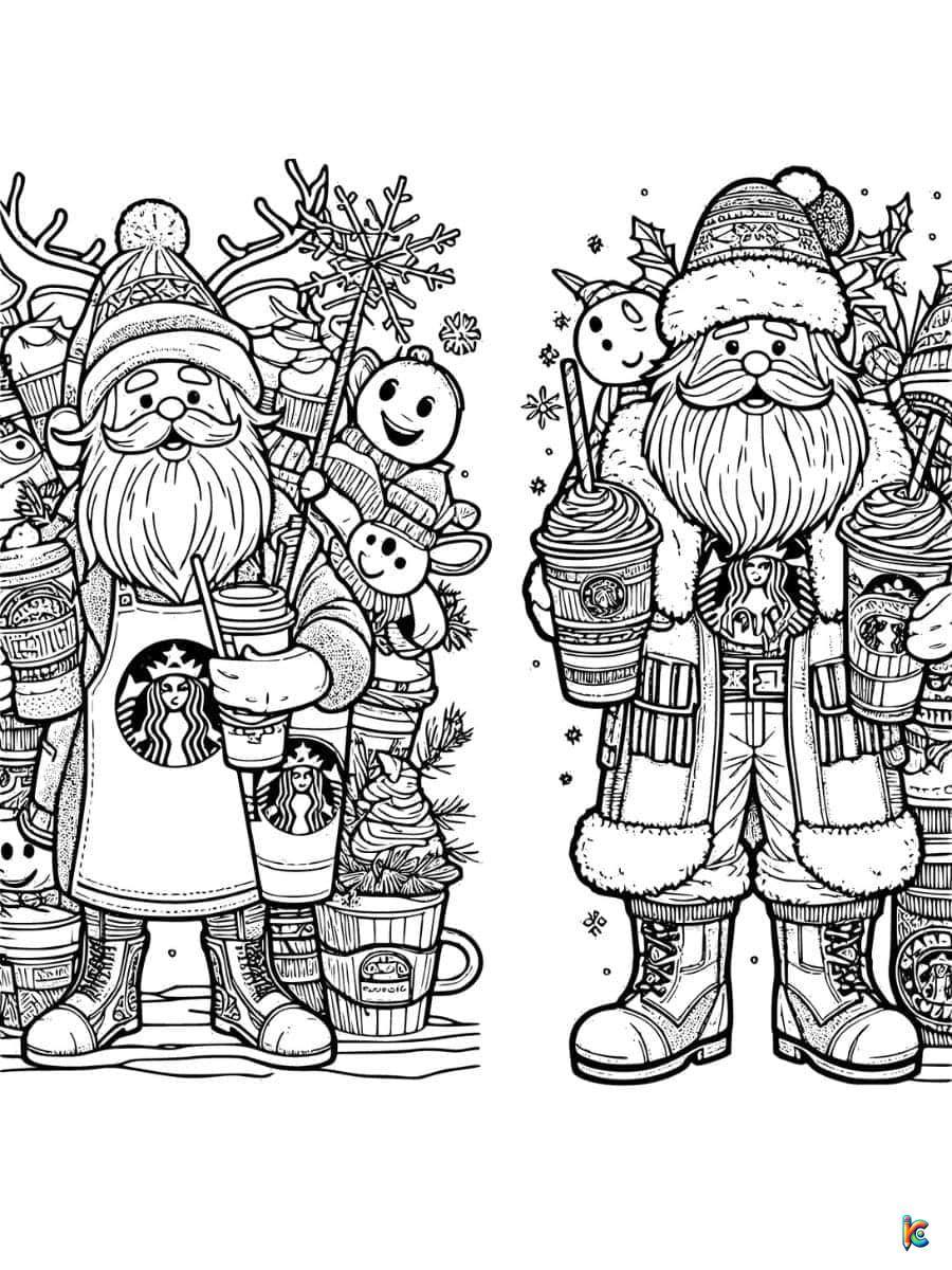 Starbucks Christmas Color Pages