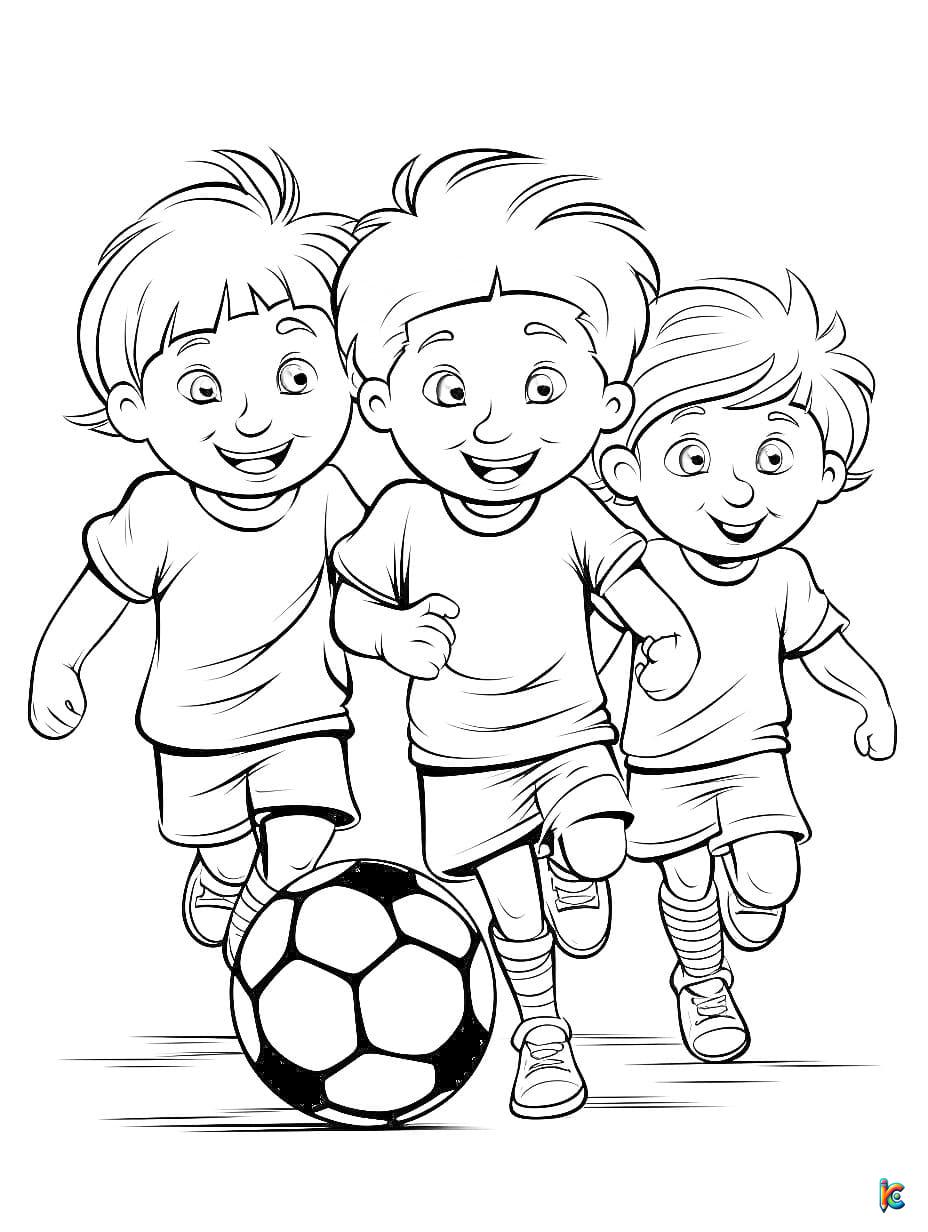 Team Boy Playing Soccer
