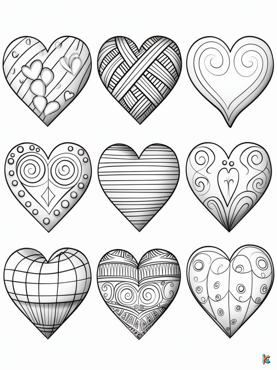 Valentine Candy Coloring Pages