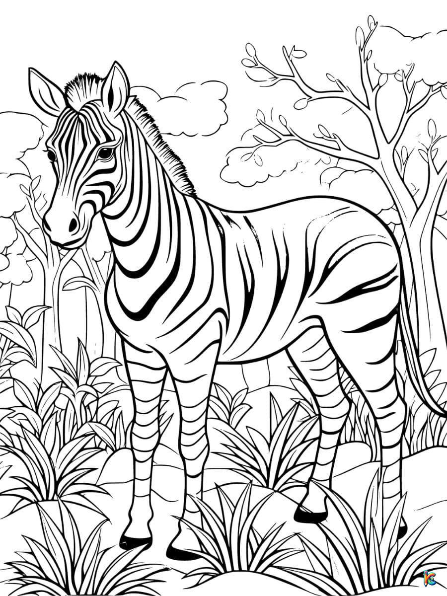 Zebra Coloring Pages – ColoringPagesKC