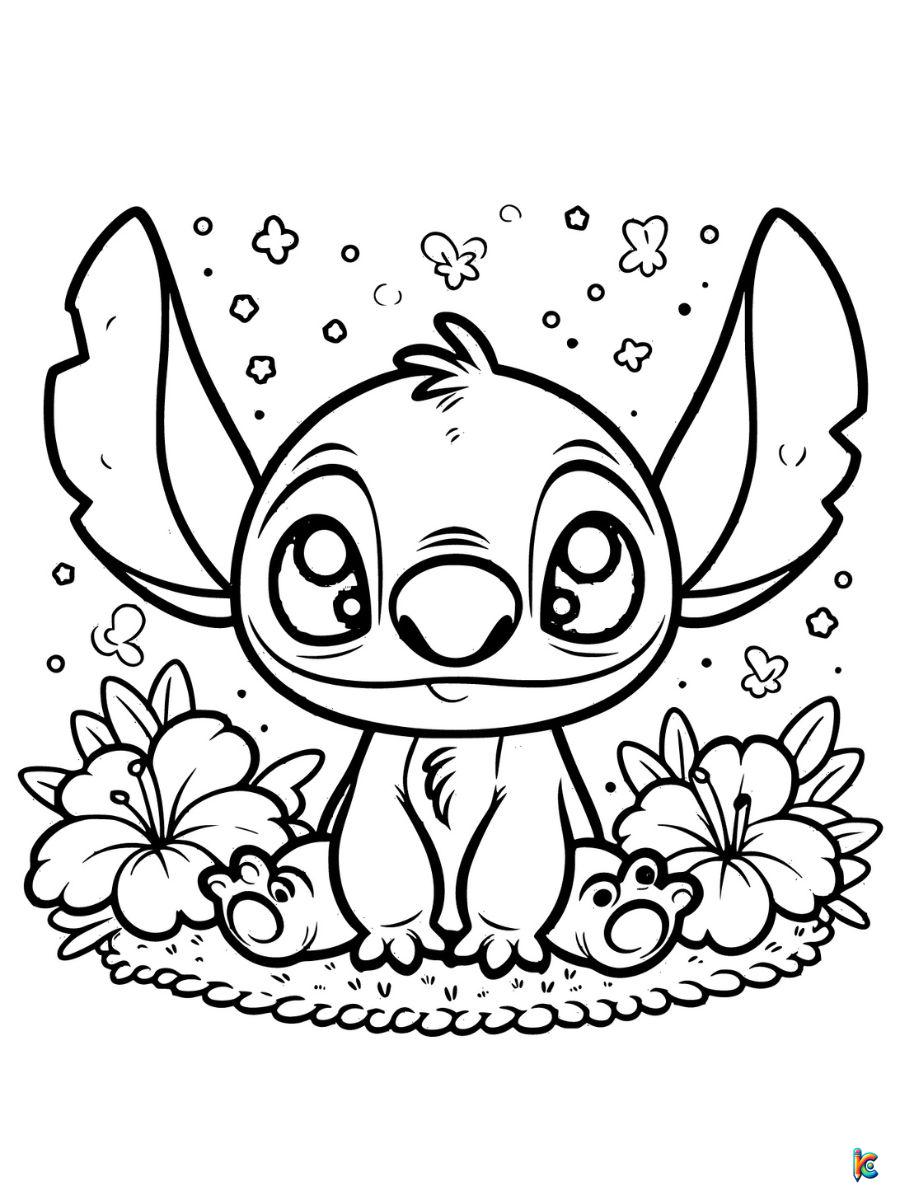 adorable cute stitch coloring pages