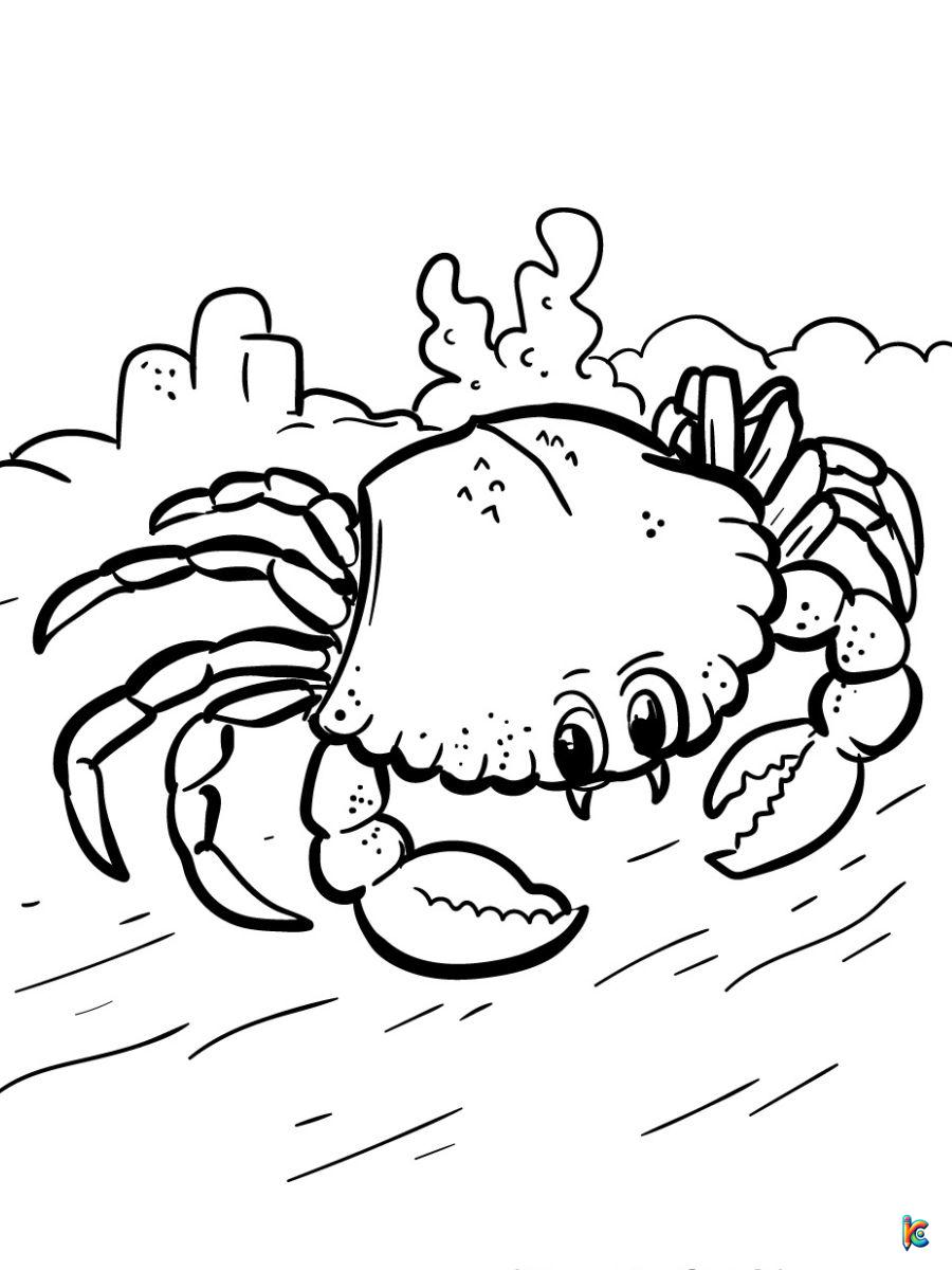 adult coloring pages crab