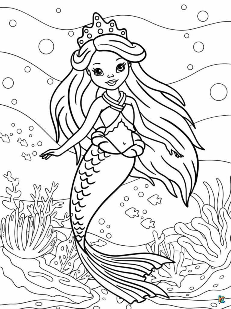 Mermaid Coloring Pages – ColoringPagesKC