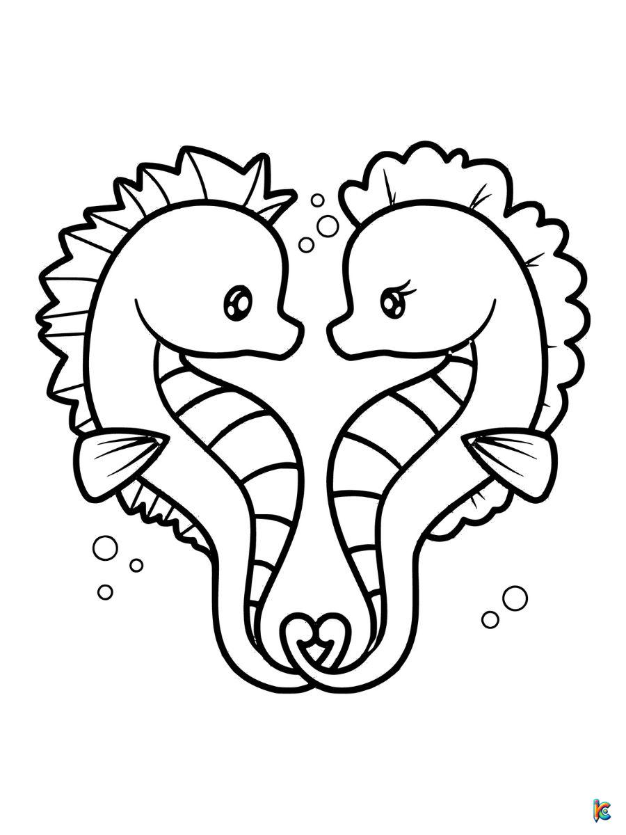 adult coloring pages seahorse