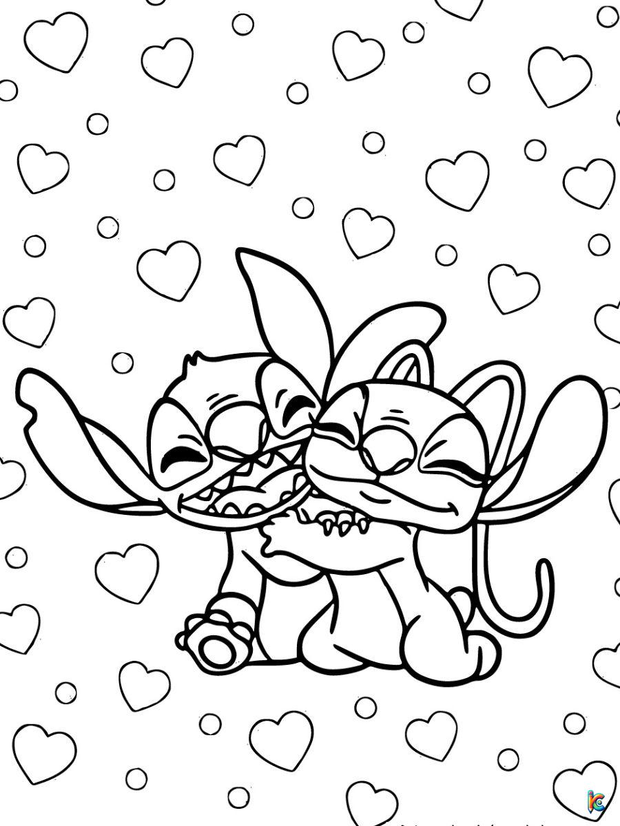 angel stitch coloring pages