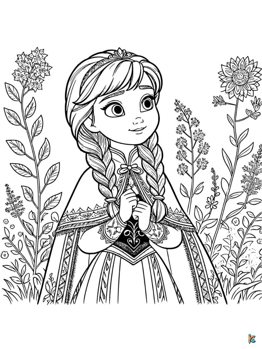 anna frozen coloring page