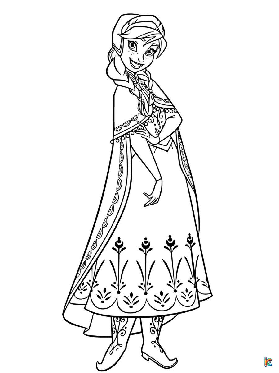 anna frozen coloring pages