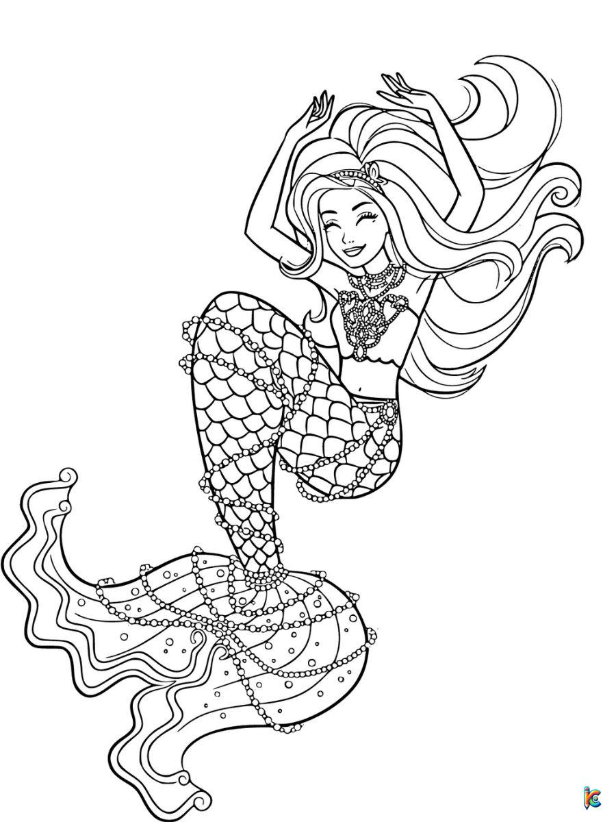 barbie and the mermaid tale coloring pages