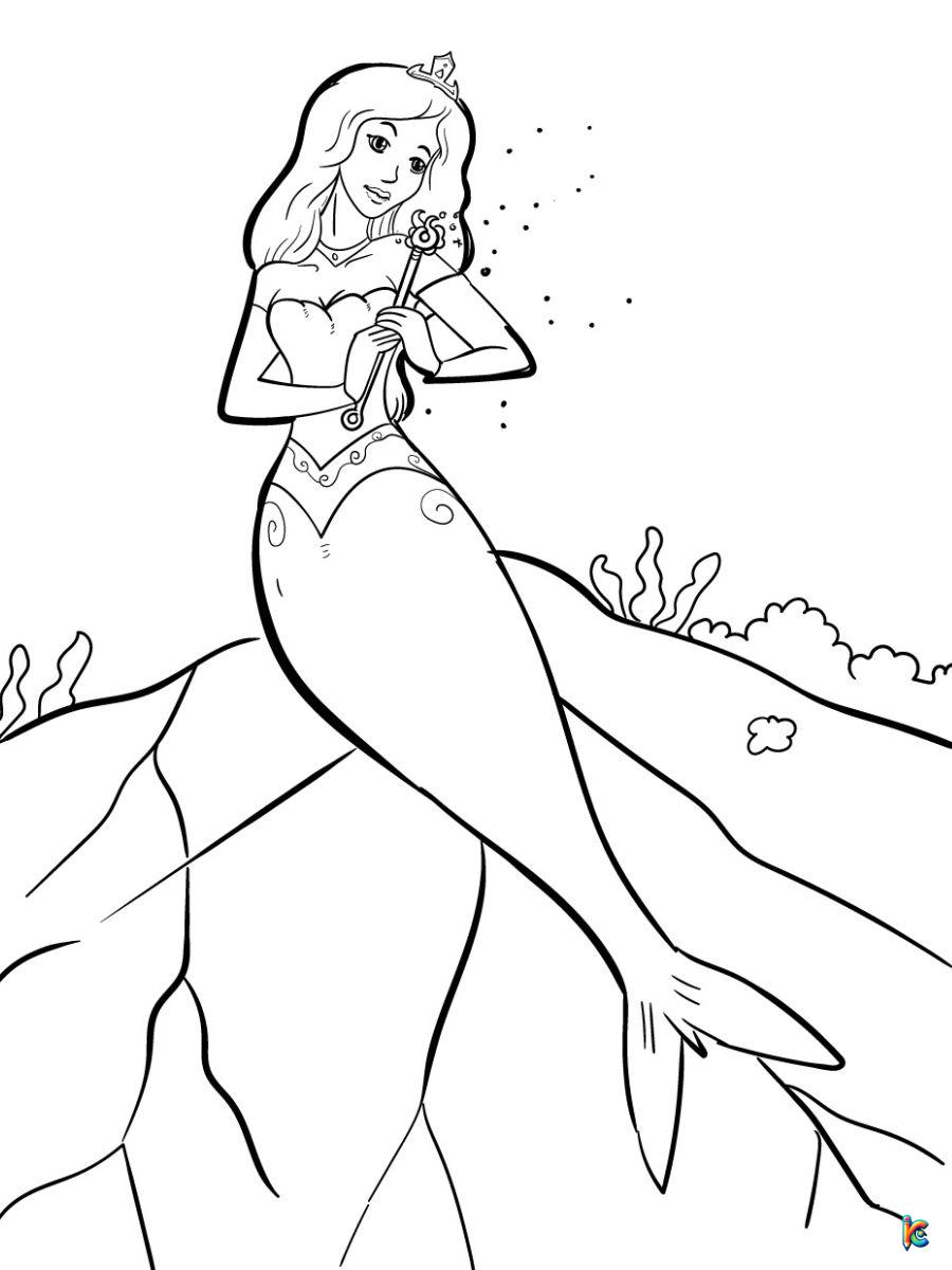 beautiful mermaid coloring pages