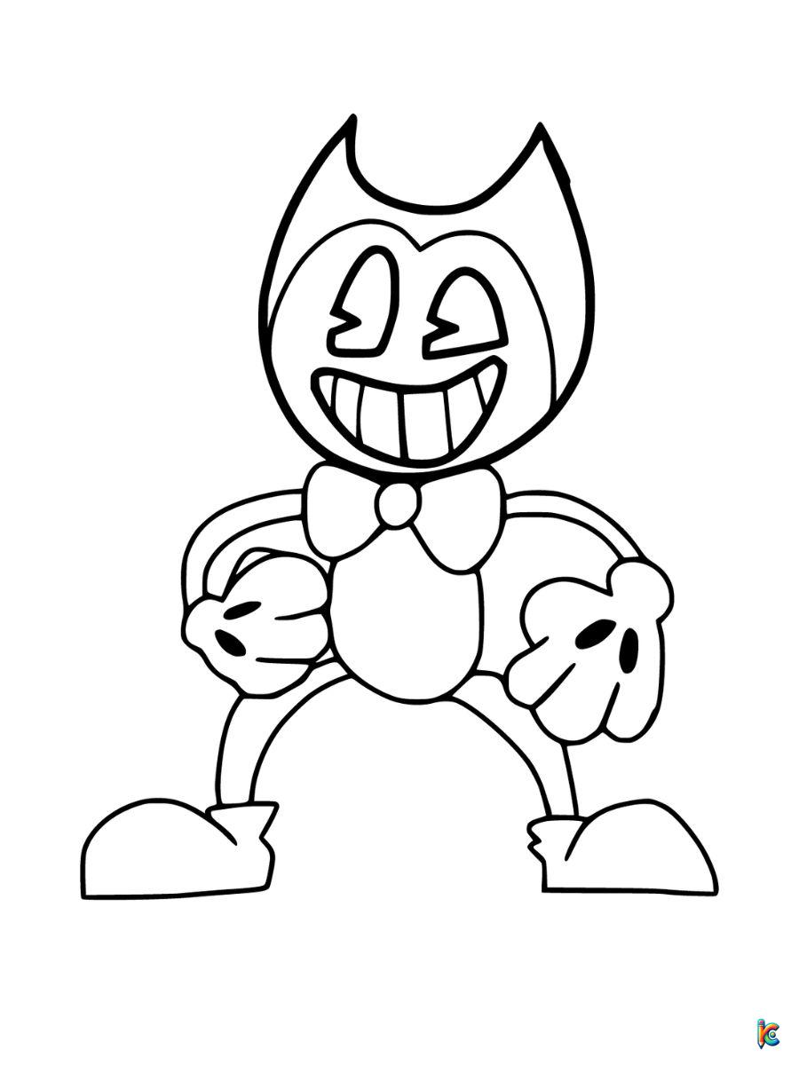 bendy coloring pages to print