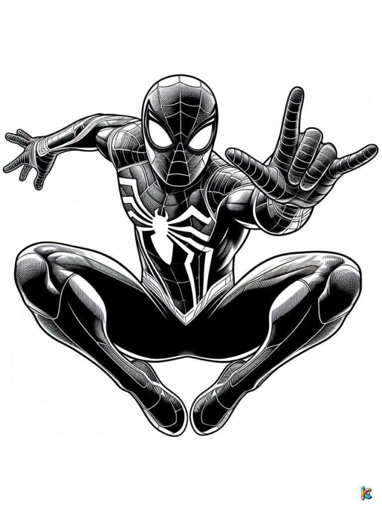 10 Black Spiderman Coloring Pages for Unforgettable Fun and Creativity