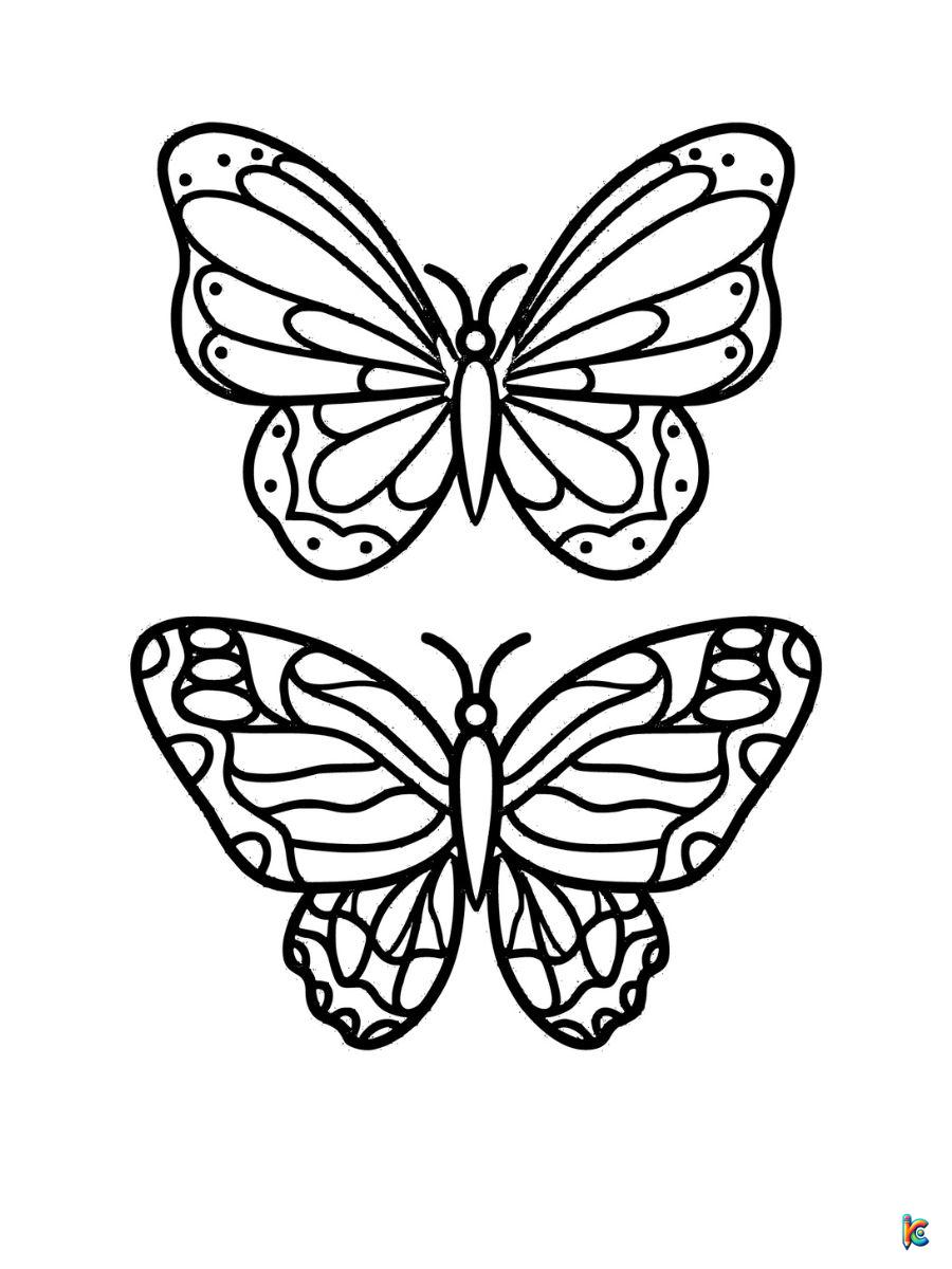 butterfly coloring page for kids