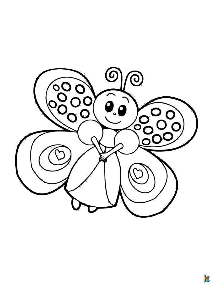 butterfly cute coloring pages