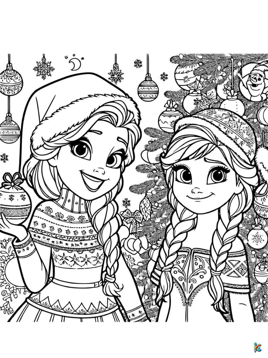 christmas coloring pages frozen