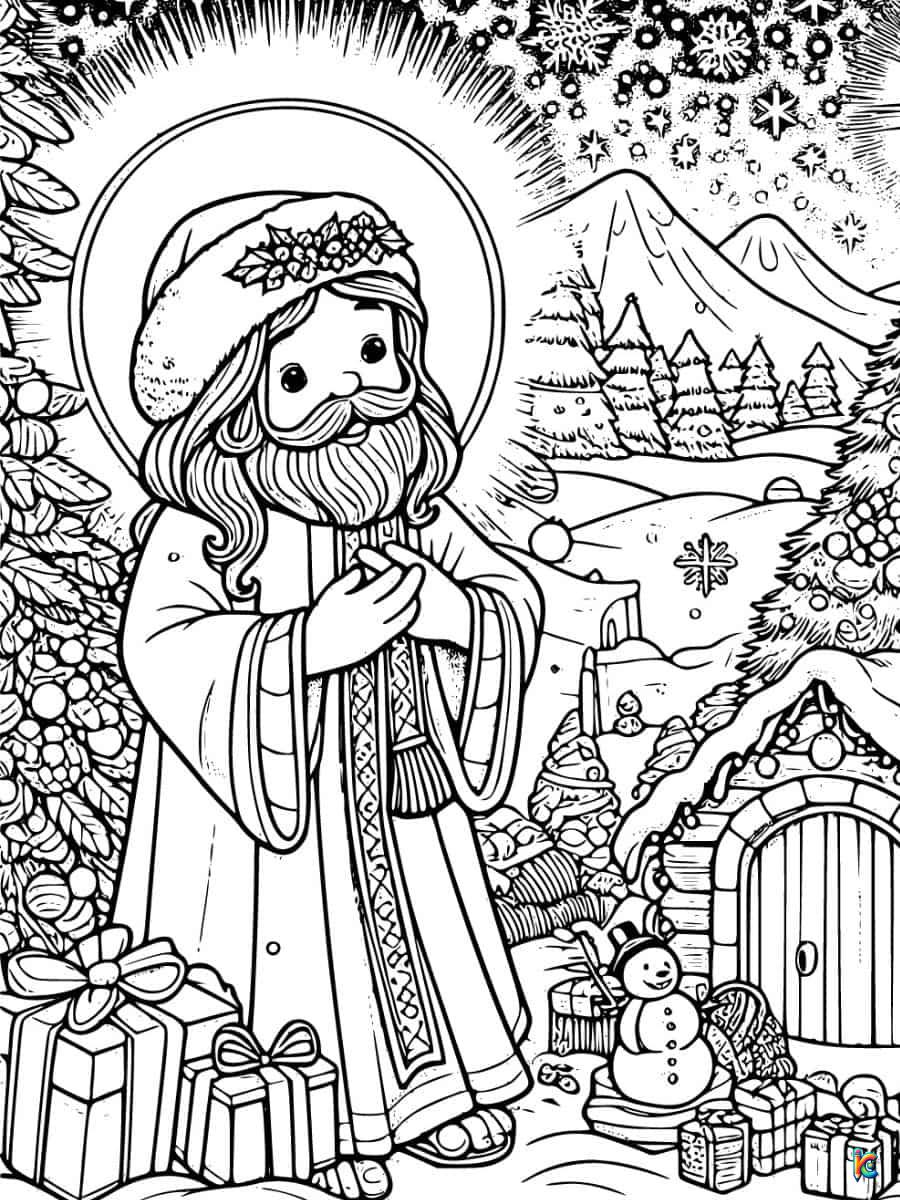christmas coloring pages jesus