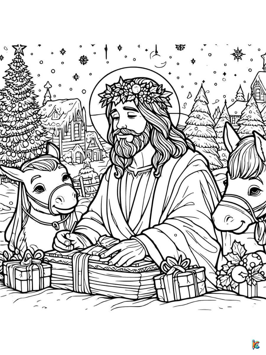 christmas jesus coloring pages