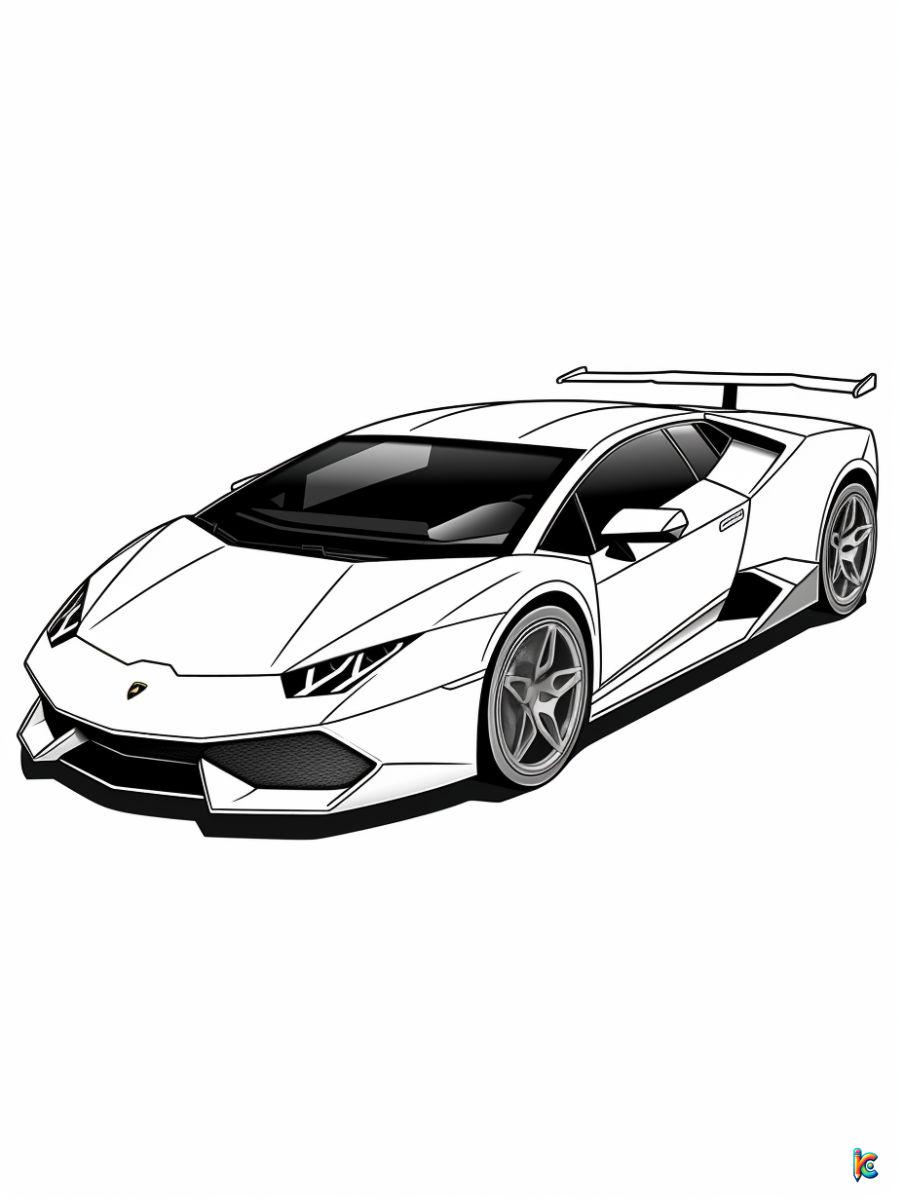 color page of a lamborgini