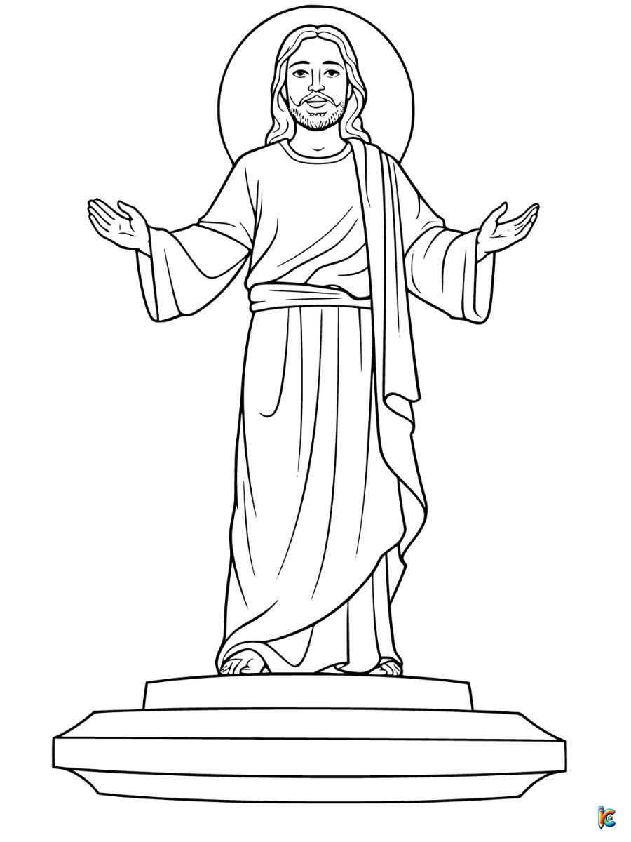 coloring page of jesus