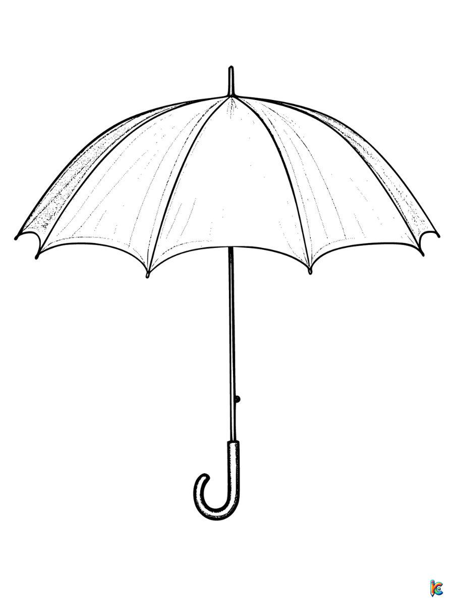 coloring page of umbrella