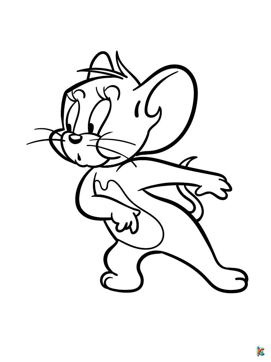 coloring page tom and jerry