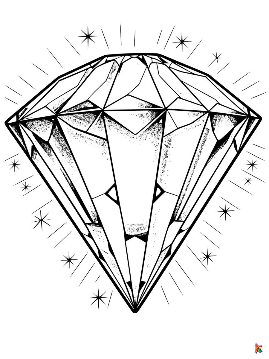 coloring pages diamond