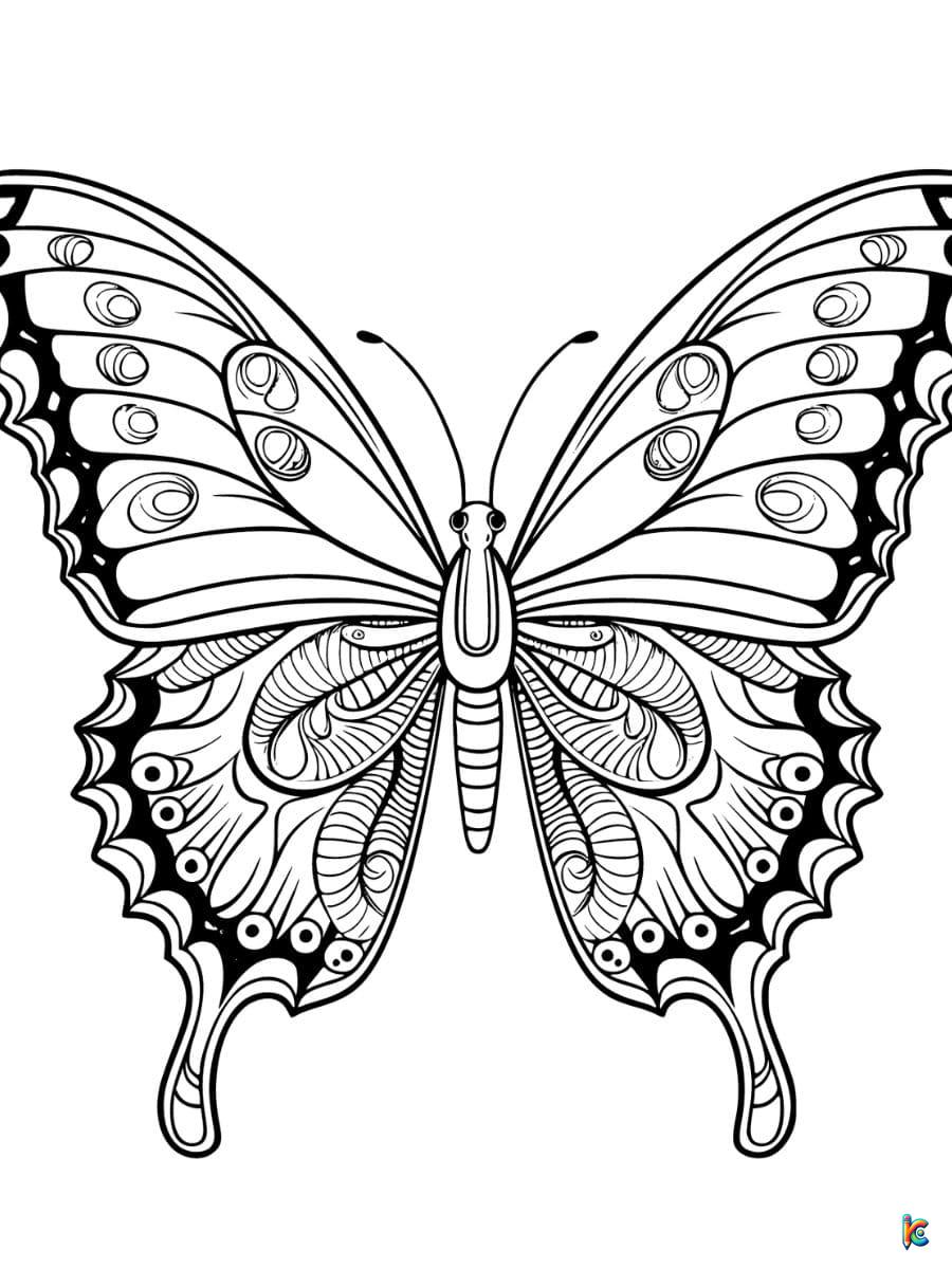 coloring pages for adults butterfly