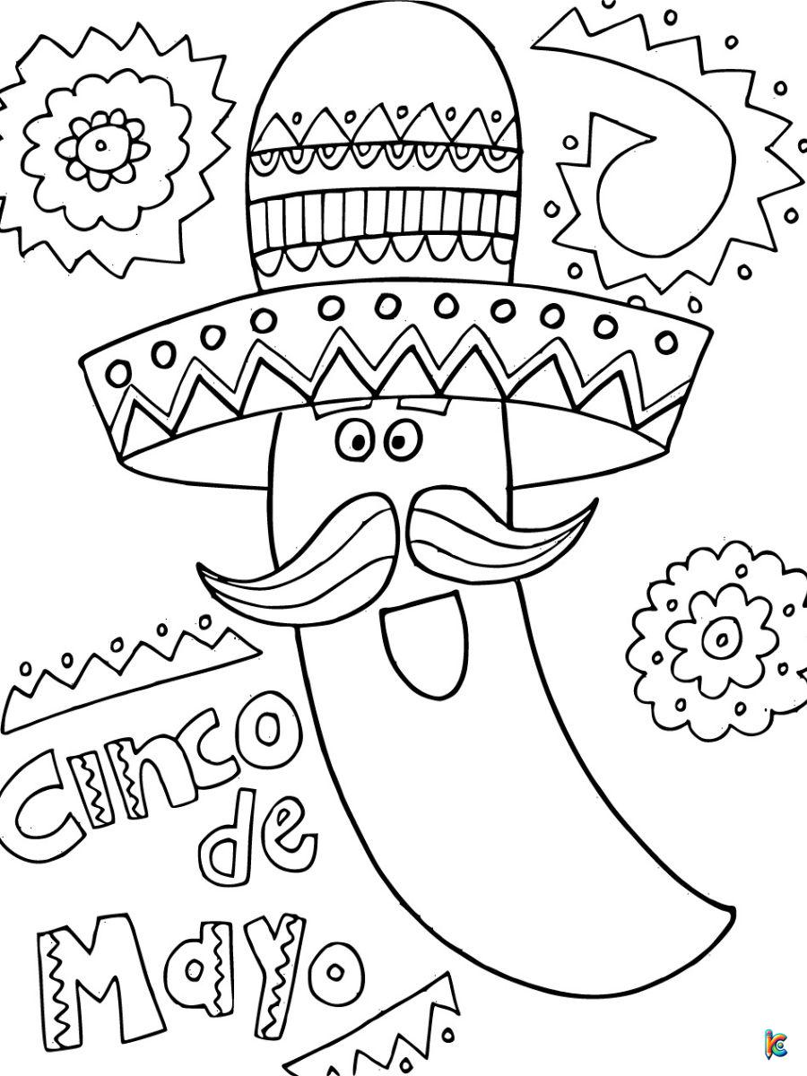 coloring pages for cinco de mayo