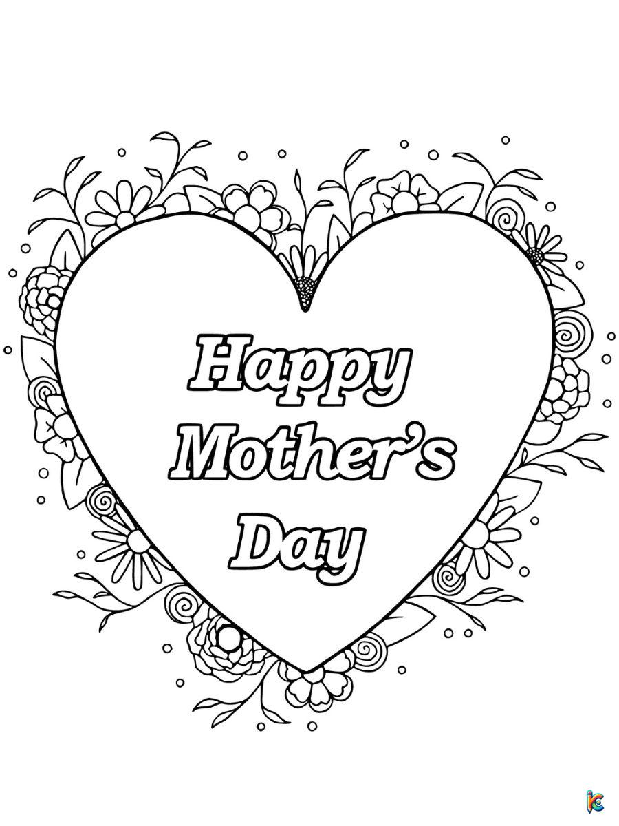 coloring pages for mothers day