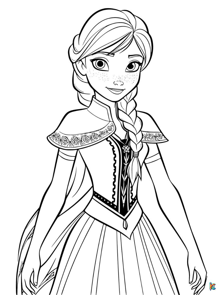 coloring pages frozen elsa and anna