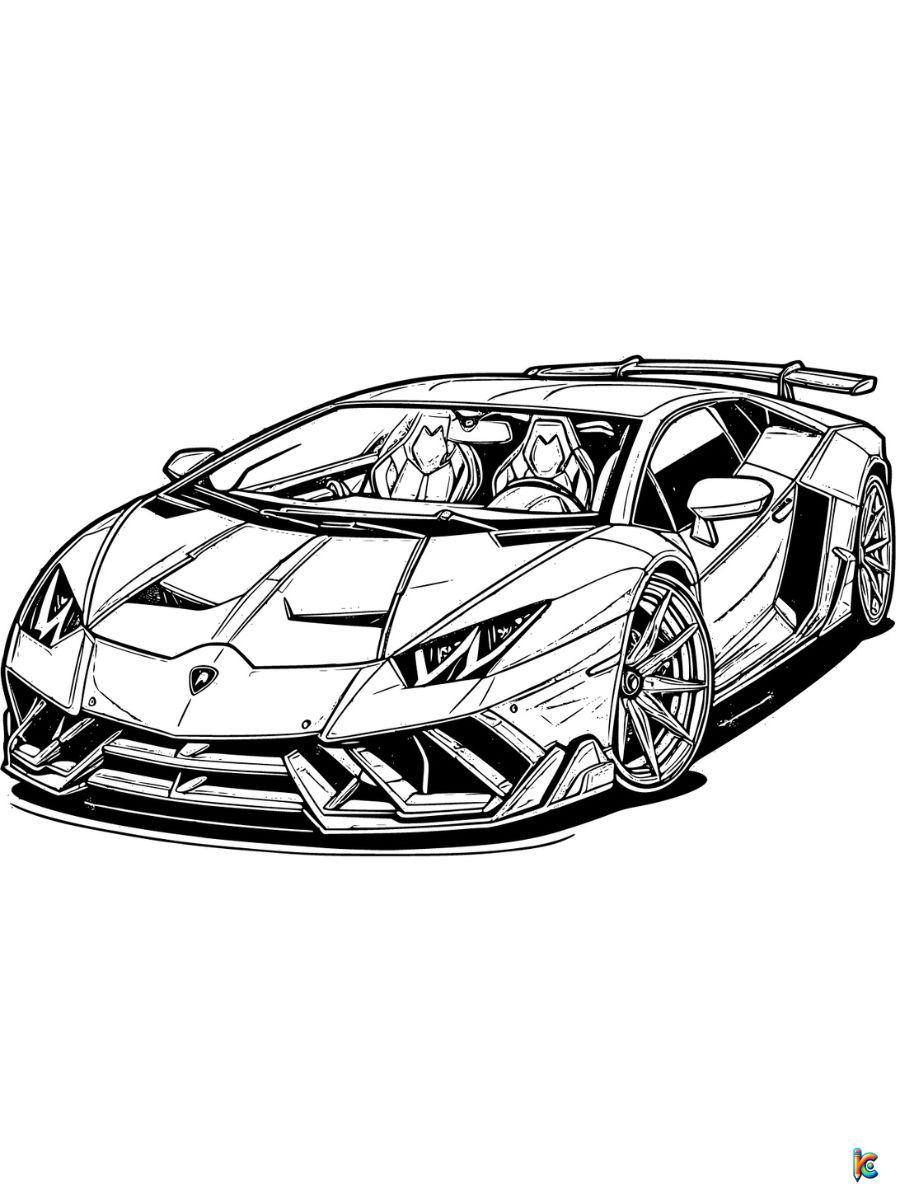 coloring pages lamborgini