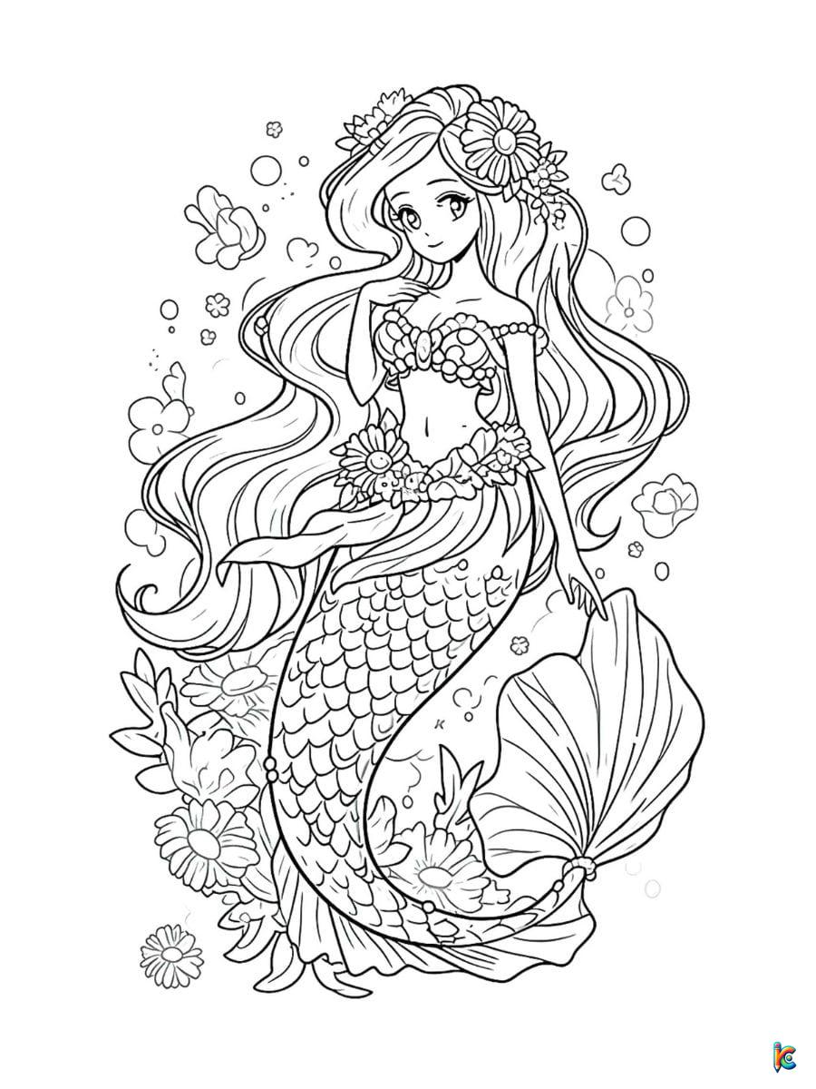 coloring pages little mermaid