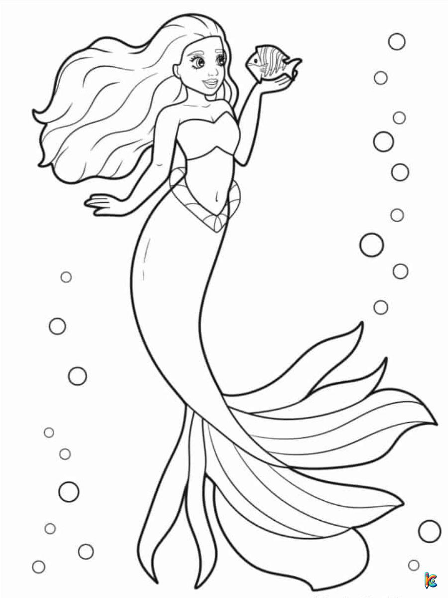 coloring pages mermaid